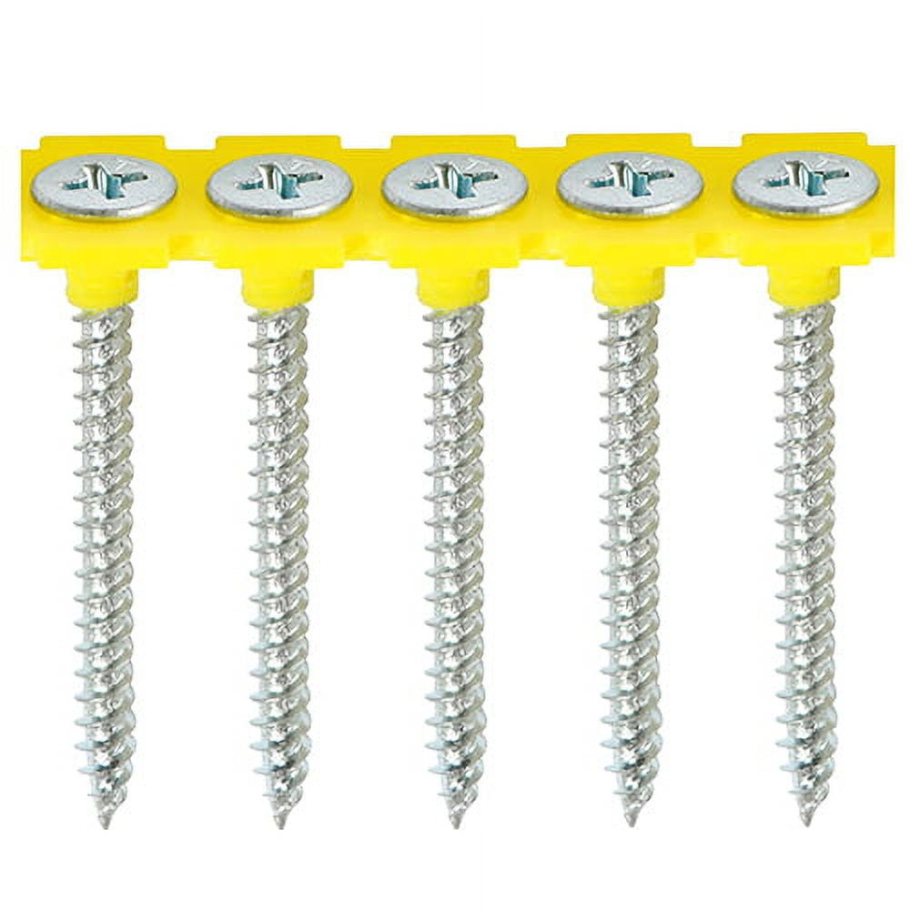 Timco - Collated Drywall Metal Stud Plasterboard Screws - PH - Bugle - Fine Thread - Zinc (Size 3.5 x 38 - 1000 Pieces)