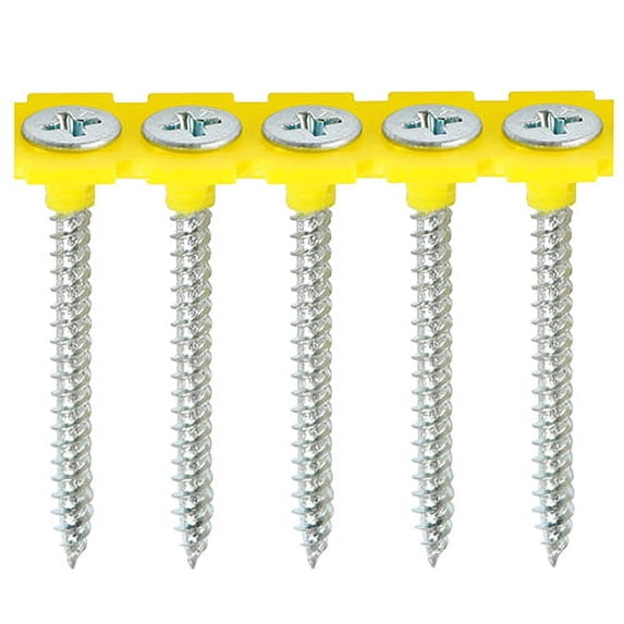 Timco - Collated Drywall Metal Stud Plasterboard Screws - PH - Bugle - Fine Thread - Zinc (Size 3.5 x 38 - 1000 Pieces)