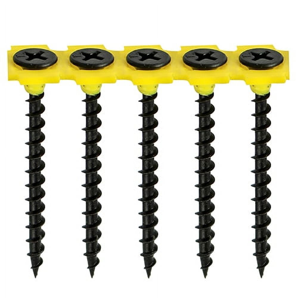 Timco - Collated Drywall Timber Stud Plasterboard Screws - PH - Bugle - Coarse Thread - Black (Size 3.5 x 35 - 1000 Pieces)