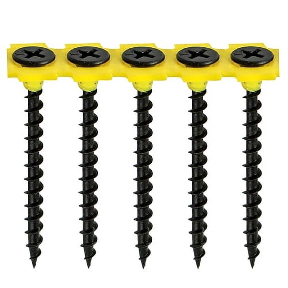 Timco - Collated Drywall Timber Stud Plasterboard Screws - PH - Bugle - Coarse Thread - Black (Size 3.5 x 35 - 1000 Pieces)
