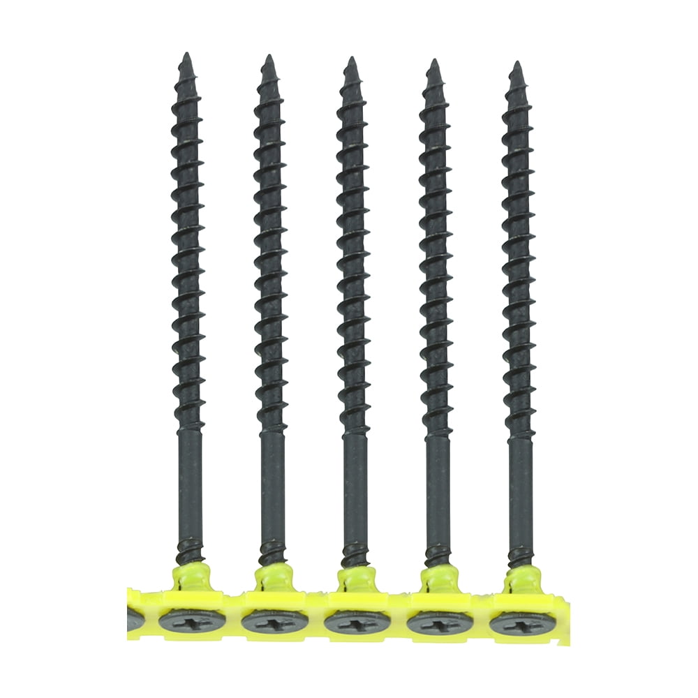 Timco - Collated Drywall Timber Stud Plasterboard Screws - PH - Bugle - Coarse Thread - Black (Size 4.2 x 75 - 500 Pieces)