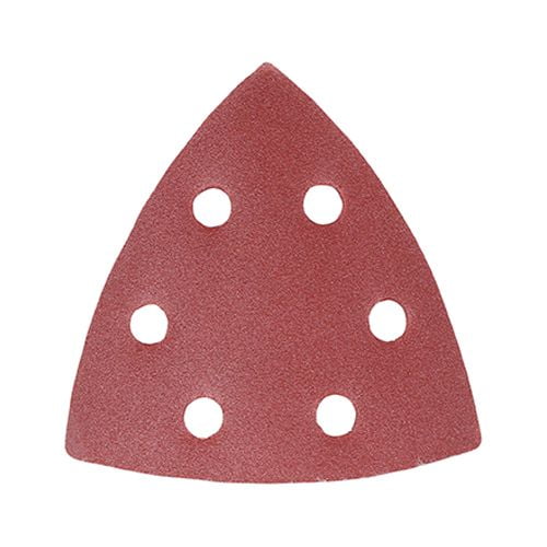 Timco - Delta Sanding Pads - 240 Grit - Red (Size 95 x 95mm - 5 Pieces)