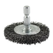 Timco - Drill Wheel Brush - Crimped Steel Wire Size 100mm - 1 Each
