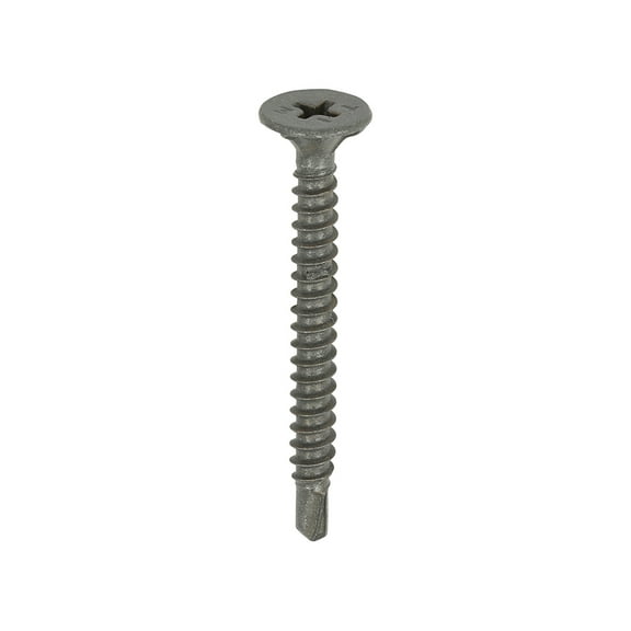 Timco - Drywall Construction Timber Stud Cement Board Screws - PH - Countersunk Wafer - Self-Drilling - Exterior - Silver Organic (Size 4.2 x 42 - 200 Pieces)