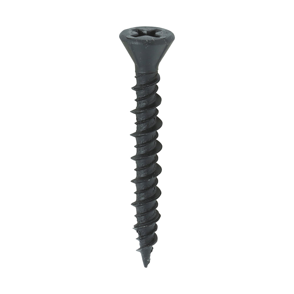 Timco - Drywall Dense Board Screws - PH - Reduced Countersunk - High-Low Thread - Black (Size 3.9 x 30 - 1000 Pieces)