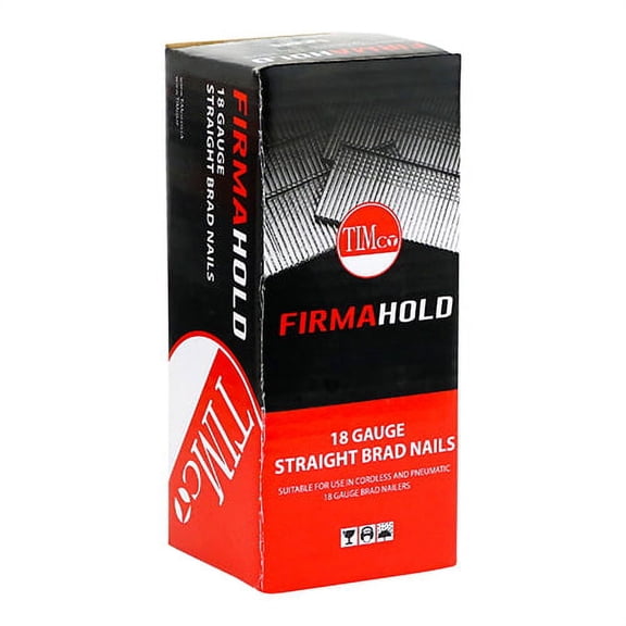 Timco - FirmaHold Collated Brad Nails - 18 Gauge - Straight - A2 Stainless Steel (Size 18g x 38 - 5000 Pieces)