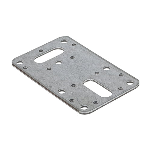 Timco - Flat Connector Plates - Galvanised (Size 62 x 100 - 5 Pieces)