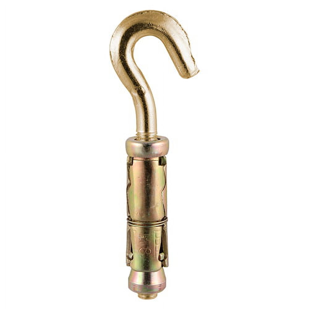 Timco - Forged Hooks with Shield Anchors - Yellow (Size M6 - 2 Pieces)