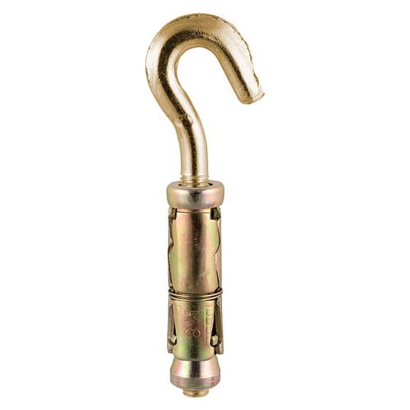 Timco - Forged Hooks with Shield Anchors - Yellow (Size M6 - 2 Pieces)