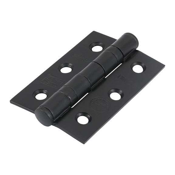 Timco - Grade 7 Fire Door Hinges - Epoxy Black (Size 76 x 51 x 2.2 - 2 Pieces)