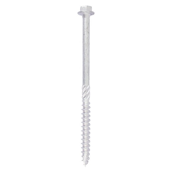 Timco - Heavy Duty Timber Screws - Hex - Exterior - Silver (Size 10 x 130 - 10 Pieces)