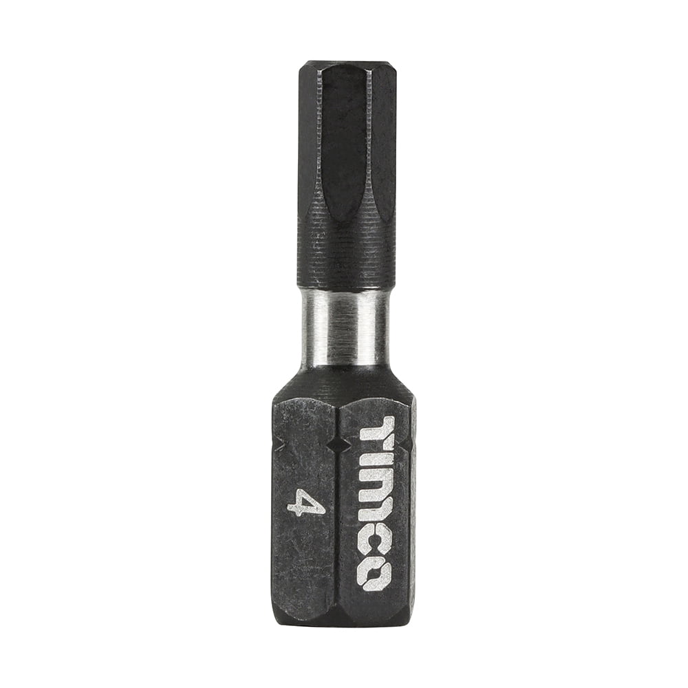 Timco - Impact Driver Bits - Hex (Size 4.0 x 25 - 10 Pieces)