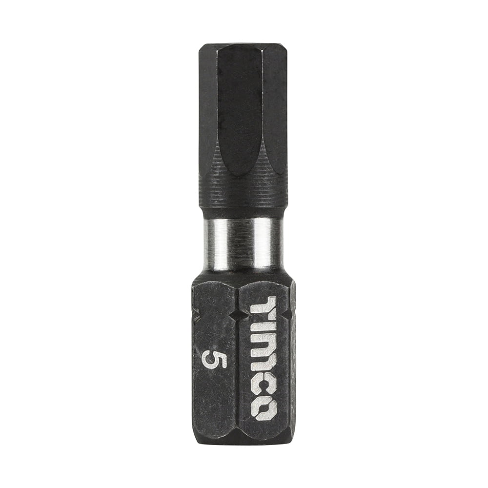 Timco - Impact Driver Bits - Hex (Size 5.0 x 25 - 10 Pieces)