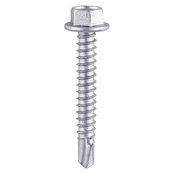 Timco - Metal Construction Light Section Screws - Hex - Self-Drilling - Zinc (Size 8 x 1/2 - 1000 Pieces)