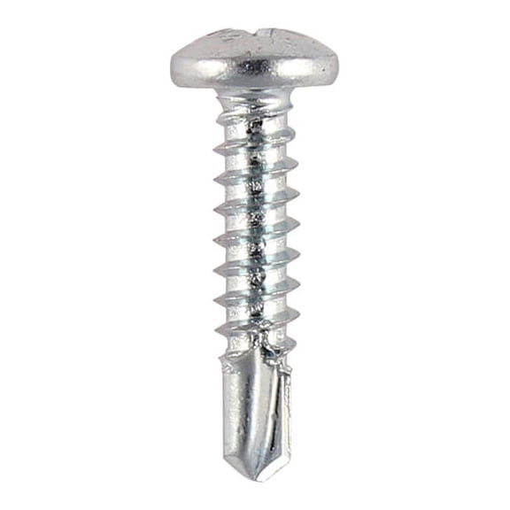 Timco - Metal Construction Sheet & Stud Screws - PH - Pan - Self-Drilling - Zinc (Size 6 x 1 - 1000 Pieces)