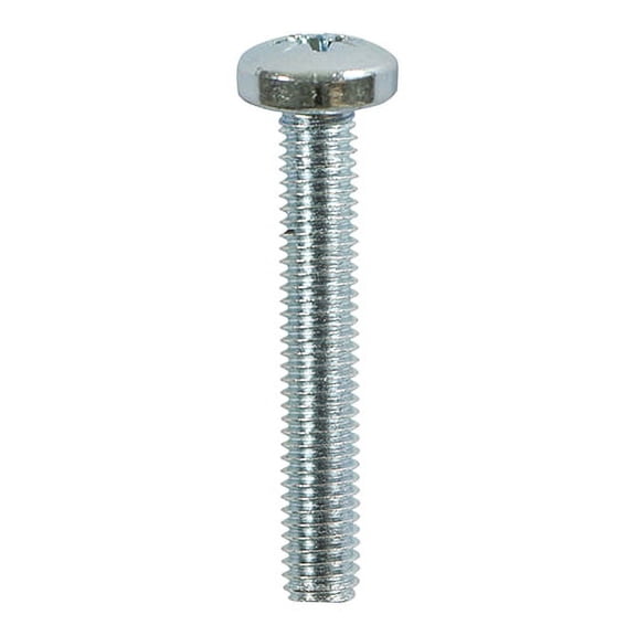 Timco - Metric Threaded Machine Screws - PZ - Pan Head - Zinc (Size M6 x 12 - 100 Pieces)