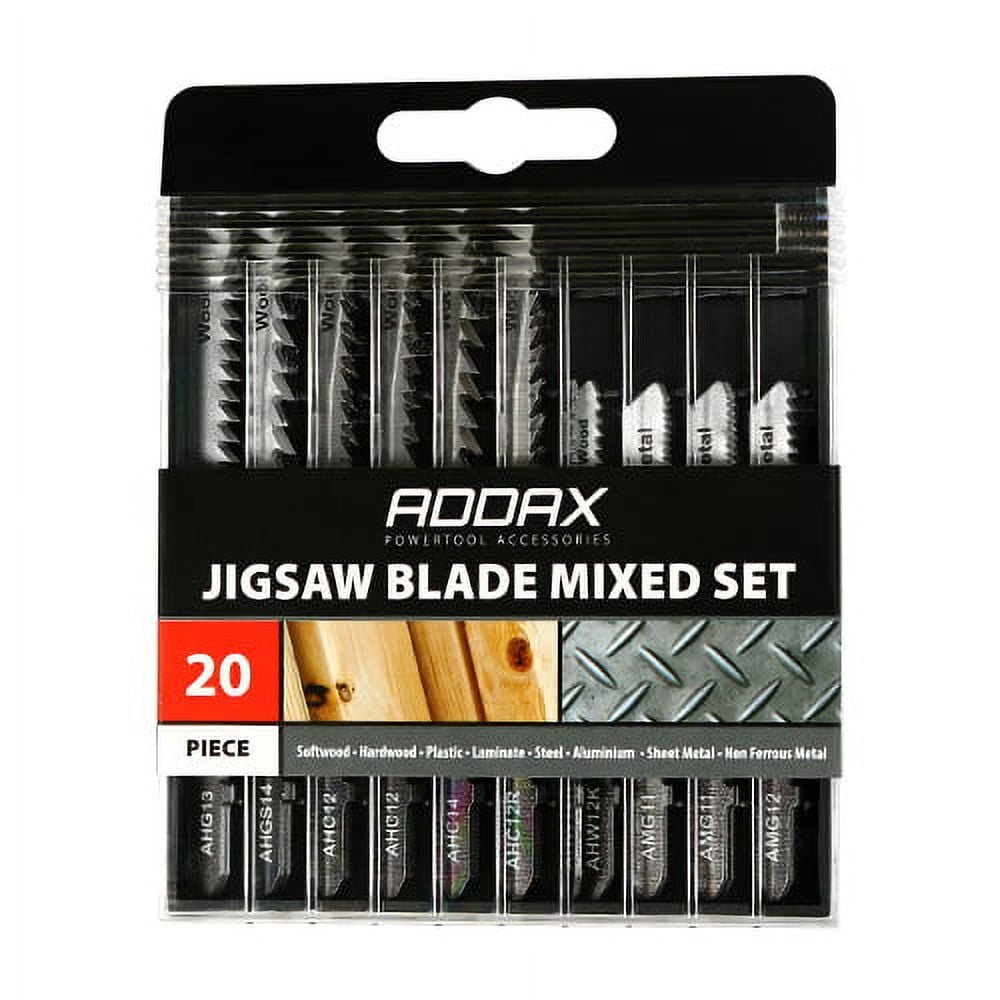 Timco - Mixed Jigsaw Set - Wood & Metal Cutting - High Carbon Steel & HSS Blades (Size Mixed - 20 Pieces)
