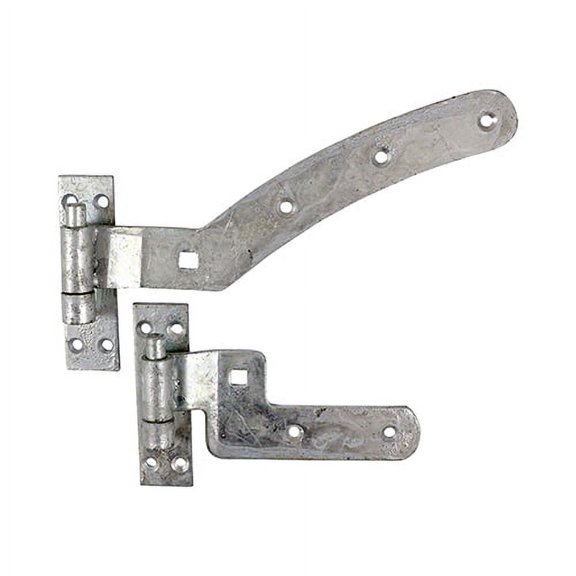 Timco - Pair of Curved Rail Hinge Set - Right Hand - Hot Dipped Galvanised (Size 300mm - 2 Pieces)