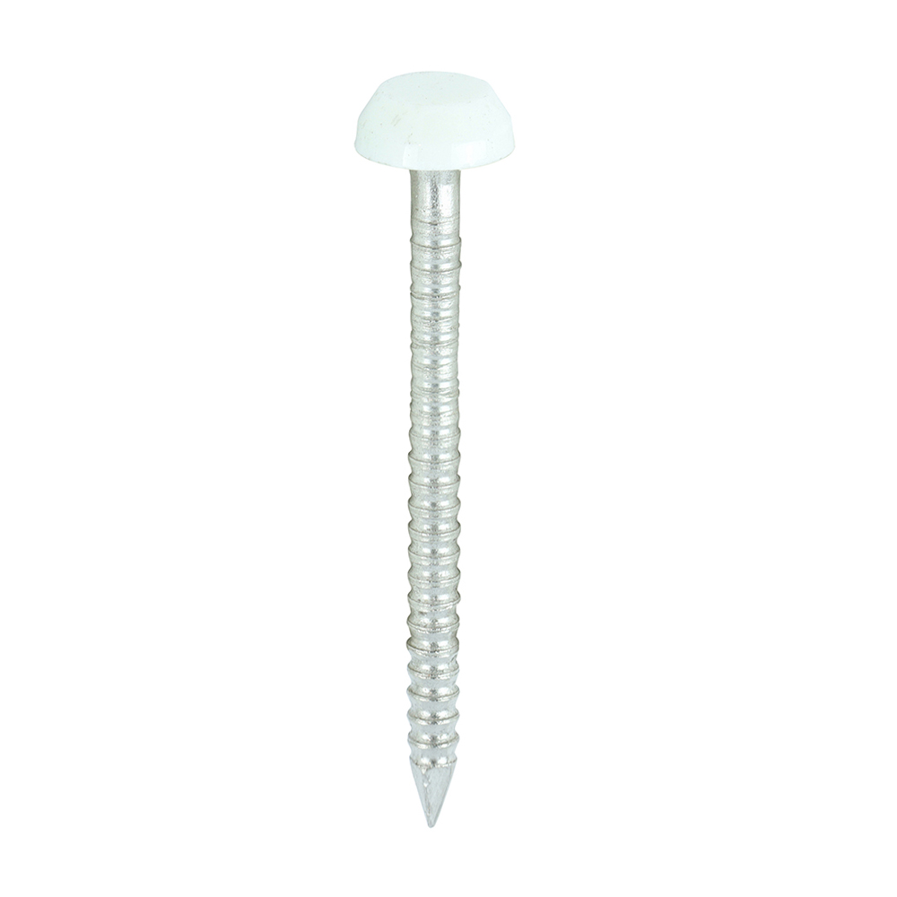 Timco - Polymer Headed Pins - A4 Stainless Steel - White (Size 30mm - 250 Pieces)