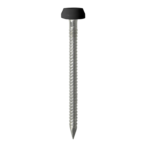 Timco - Polymer Headed Pins - Stainless Steel - Black (Size 40mm - 50 Pieces)