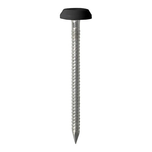 Timco - Polymer Headed Pins - Stainless Steel - Black (Size 50mm - 25 Pieces)