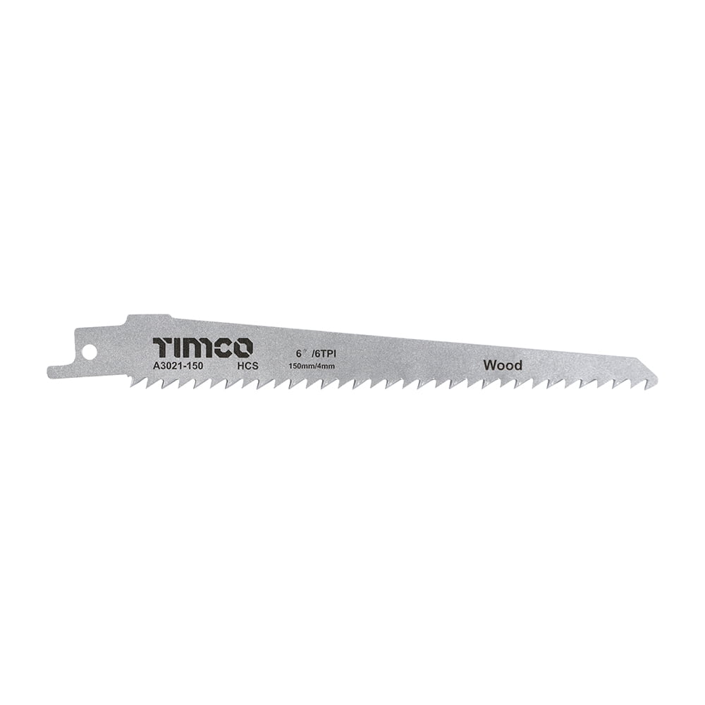 Timco - Reciprocating Saw Blades - Wood Cutting - High Carbon Steel (Size S644D - 5 Pieces)
