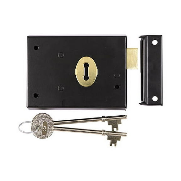 Timco - Rim Deadlock - Black (Size 106 x 74mm - 1 Each)