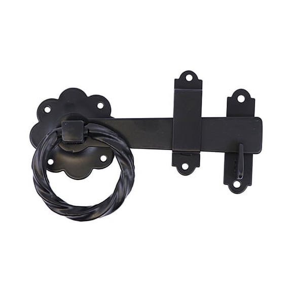 Timco - Ring Gate Latch - Twisted - Black (Size 6" - 1 Each)