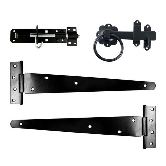 Timco - Side Gate Kit - Ring Latch - Black (Size 18" - 1 Each)