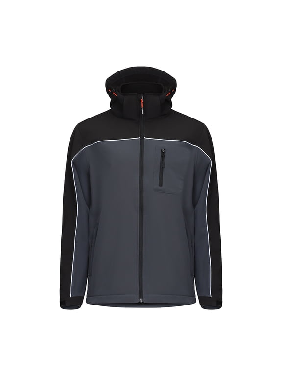 - Soft Shell Jacket - Grey/Black (Size Large - 1 Each)