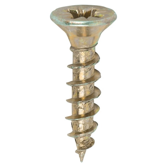Timco - Solo Chipboard & Woodscrews - PZ - Double Countersunk - Yellow (Size 4.5 x 20 - 200 Pieces)