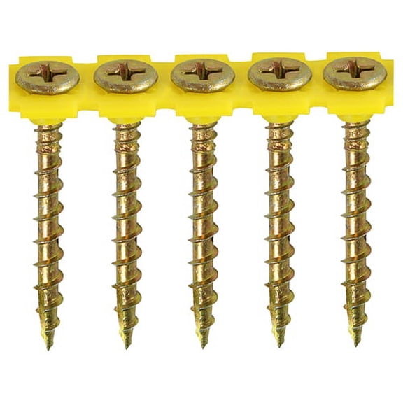 Timco - Solo Collated Chipboard & Woodscrews - PH - Double Countersunk - Yellow (Size 4.2 x 55 - 1000 Pieces)