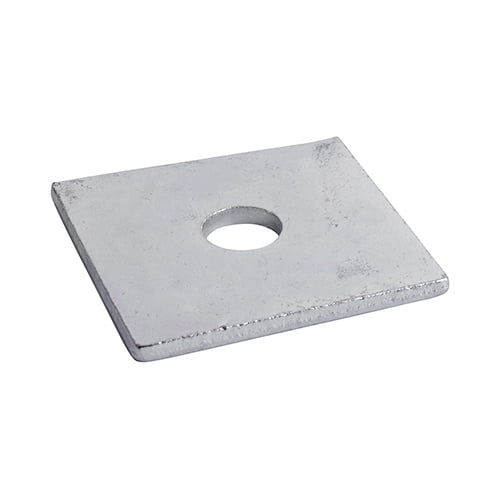 Timco - Square Plate Washers - Hot Dipped Galvanised (Size M12 x 50 x 50 x 3 - 100 Pieces)