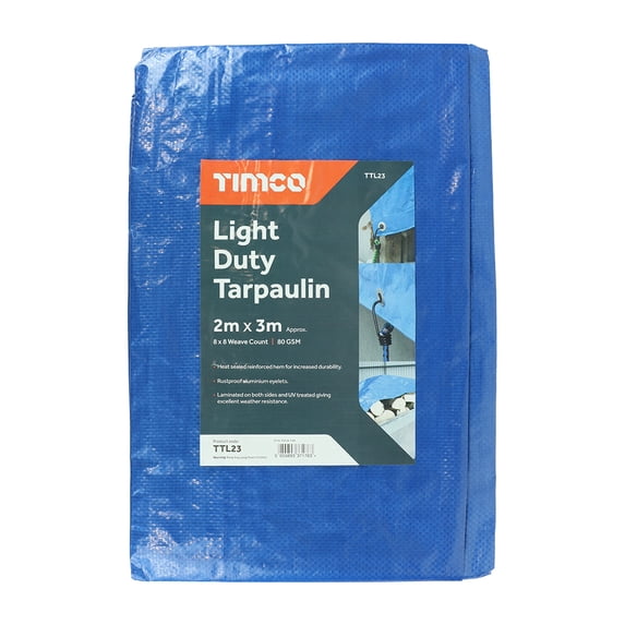 Timco - Tarpaulin - Light Duty (Size 2 x 3m - 1 Each)