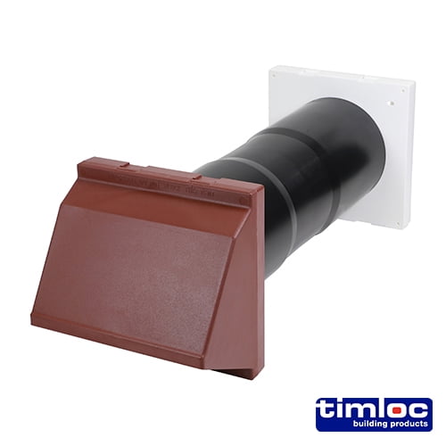 Timco - Timloc Aero Core Through-Wall Ventilation Set Cowl and Baffle - Brown - ACV7CBR (Size 127 x 350 - 1 Each)