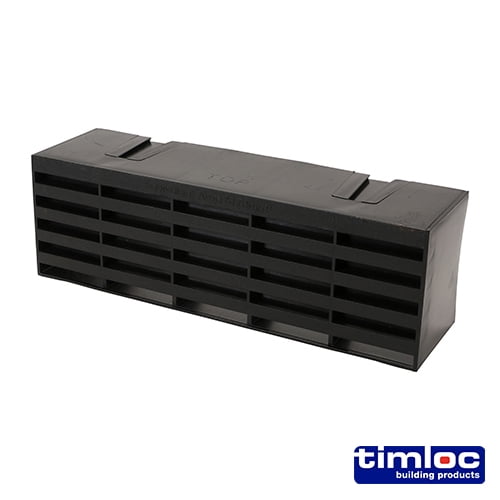 Timco - Timloc Airbrick - Plastic - Black - 1201ABBL (Size 215 x 69 x 60 - 20 Pieces)