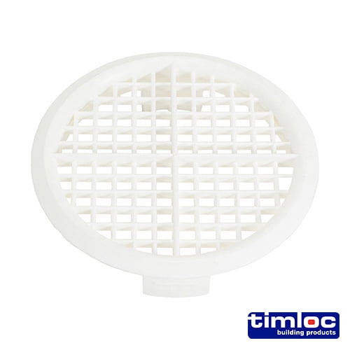 Timco - Timloc Push-in Soffit Vent - White - 1140 (Size 70mm - 10 Pieces)