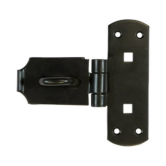 Timco - Vertical Pattern Bolt On Hasp & Staple - Heavy Duty - Black (Size 6" - 1 Each)