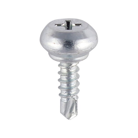 Timco - Weather Bar Screws - Nipple Head - PH - Self-Tapping Thread - Self-Drilling Point - Zinc (Size 4.0 x 13 - 1000 Pieces)