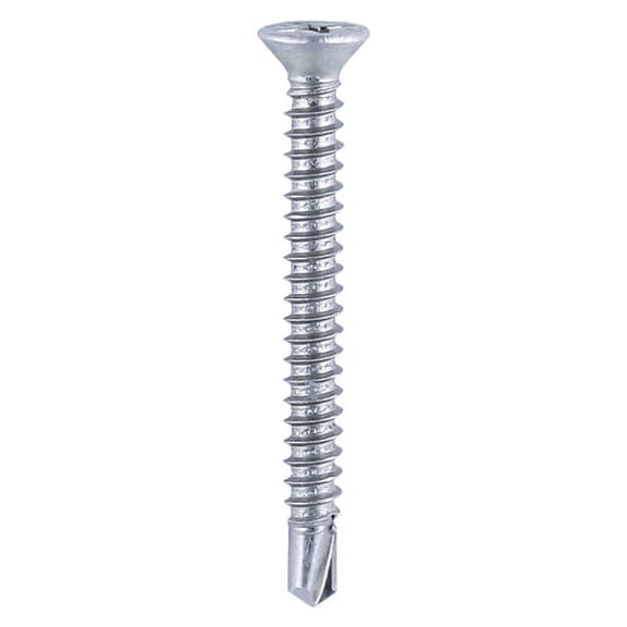 Timco - Window Fabrication Screws - Countersunk with Ribs - PH - Self-Tapping - Self-Drilling Point - Zinc (Size 3.9 x 13 - 1000 Pieces)