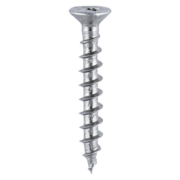 Timco - Window Fabrication Screws - Countersunk with Ribs - PH - Single Thread - Gimlet Point - Zinc (Size 4.3 x 40 - 1000 Pieces)