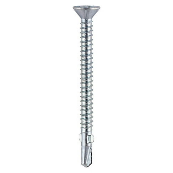 Timco - Wing-Tip Self-Drilling Screws - Countersunk - PH - For Timber to Light Section Steel - Zinc (Size 4.8 x 38 - 260 Pieces)