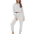 thumbnail image 1 of Timdgard 2 Piece Sets for Women Cropped Hoodies Pullover Sweatpants Jogger Workout Running Outfits Fall, 1 of 4