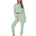 thumbnail image 1 of Timdgard 2 Piece Sets for Women Cropped Hoodies Pullover Sweatpants Jogger Workout Running Outfits Fall, 1 of 4