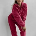 thumbnail image 1 of Timdgard Fall Outfits for Women Fuzzy Drawstring Hoodies Pullover Joggers Casual Workout Sets Sweatsuit, 1 of 4