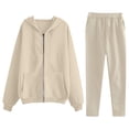 thumbnail image 1 of Timdgard Fall Outfits for Women Zip up Jackets Pants Sweatsuit 2 Piece Matching Lounge Sets Fashion, 1 of 4