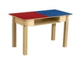 thumbnail image 1 of Time-2-Play 30.75" W Rectangular Red N Blue Montessori Lego Compatible Table Blocks With 18" Legs, 1 of 5