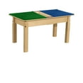 thumbnail image 1 of Time-2-Play Kids Activity Table, Plywood Rectangular Duplo Compatible Play Table for Toddlers Blue N Green, 1 of 5