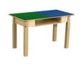 thumbnail image 1 of Time-2-Play Montessori Toddler's Table, Rectangular Blue N Green Lego Blocks Compatible Table With Shelf, 1 of 5
