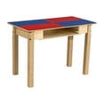 thumbnail image 1 of Time-2-Play  Rectangle Play Table with Shelf & 20 in. Legs & Duplo Compatible Grid, Red & Blue, 1 of 5